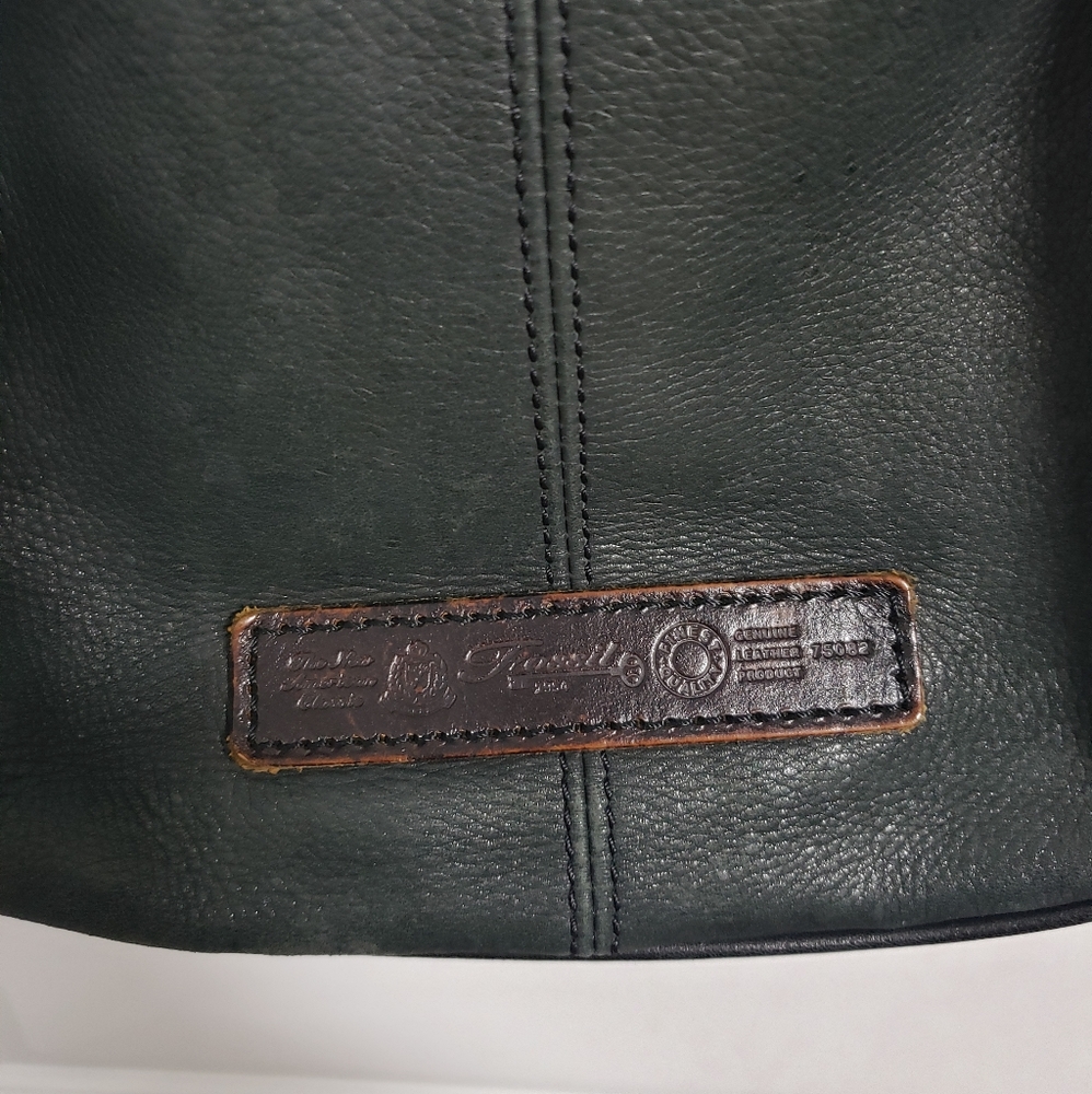 FOSSIL Dark Green Drawstring Bucket Bag Purse - Picture 11 of 15
